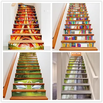 12PCS Tile Stairs Sticker Removable Self-Adhesive Ceramic Tiles PVC Stair Wallpaper Decal Vinyl Stairway Home Decor 100*18CM
12PCS Tile Stairs Sticker Removable Self-Adhesive Ceramic Tiles PVC Stair Wallpaper Decal Vinyl Stairway Home Decor 100*18CM