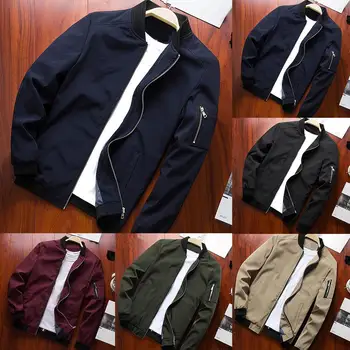 Plus Size Men Chic Solid Color Long Sleeve Zipper Pockets Slim Varsity Jacket Men Spring Summer Jackets Casual coat fashion
Plus Size Men Chic Solid Color Long Sleeve Zipper Pockets Slim Varsity Jacket Men Spring Summer Jackets Casual coat fashion