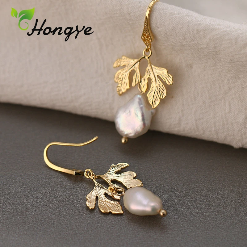 Hongye Tree Leaves Pearl Drop Earrings for Women Gold-Color Alloy Elegant Hooks Designer Brand Hanging Ear Jewelry Bijoux
Hongye Tree Leaves Pearl Drop Earrings for Women Gold-Color Alloy Elegant Hooks Designer Brand Hanging Ear Jewelry Bijoux