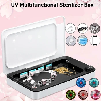 Multifunctional Disinfectant UV Sterilizer Box Mask Phones Cleaner Personal Disinfection Cabinet with Wireless Charging
Multifunctional Disinfectant UV Sterilizer Box Mask Phones Cleaner Personal Disinfection Cabinet with Wireless Charging