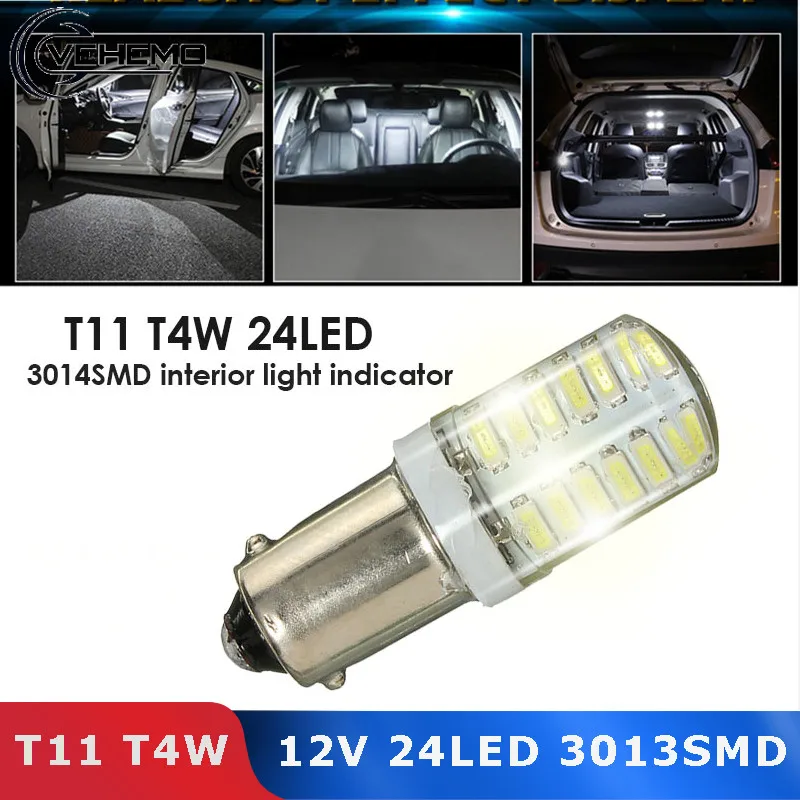 Vehemo Durable Signal Lamp Reversing Light Rear Beads 12V 1W 6000K T11 T4W 12V 24LED Parking Tail Bright Aluminum Interior Lamp
Vehemo Durable Signal Lamp Reversing Light Rear Beads 12V 1W 6000K T11 T4W 12V 24LED Parking Tail Bright Aluminum Interior Lamp