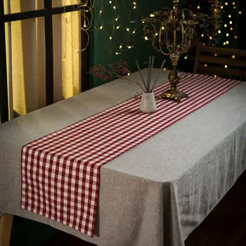 Red Plaid Table Runner Double Side Table Cover Waterproof Table Decoration Gold Table Protection Wedding Christmas Decor
Red Plaid Table Runner Double Side Table Cover Waterproof Table Decoration Gold Table Protection Wedding Christmas Decor
