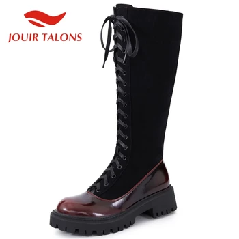 JOUIR TALONS Top Quality Big Size 40 Cross-tied Round toe mixed color Mid-calf Square Thick Heels Genuine leather
JOUIR TALONS Top Quality Big Size 40 Cross-tied Round toe mixed color Mid-calf Square Thick Heels Genuine leather