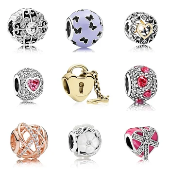 New Fashion Wild 925 Sterling Silver Pds Love Button Heart-shaped Charm Gold Lock String Diy Jewelry Original Ladies Gift
New Fashion Wild 925 Sterling Silver Pds Love Button Heart-shaped Charm Gold Lock String Diy Jewelry Original Ladies Gift