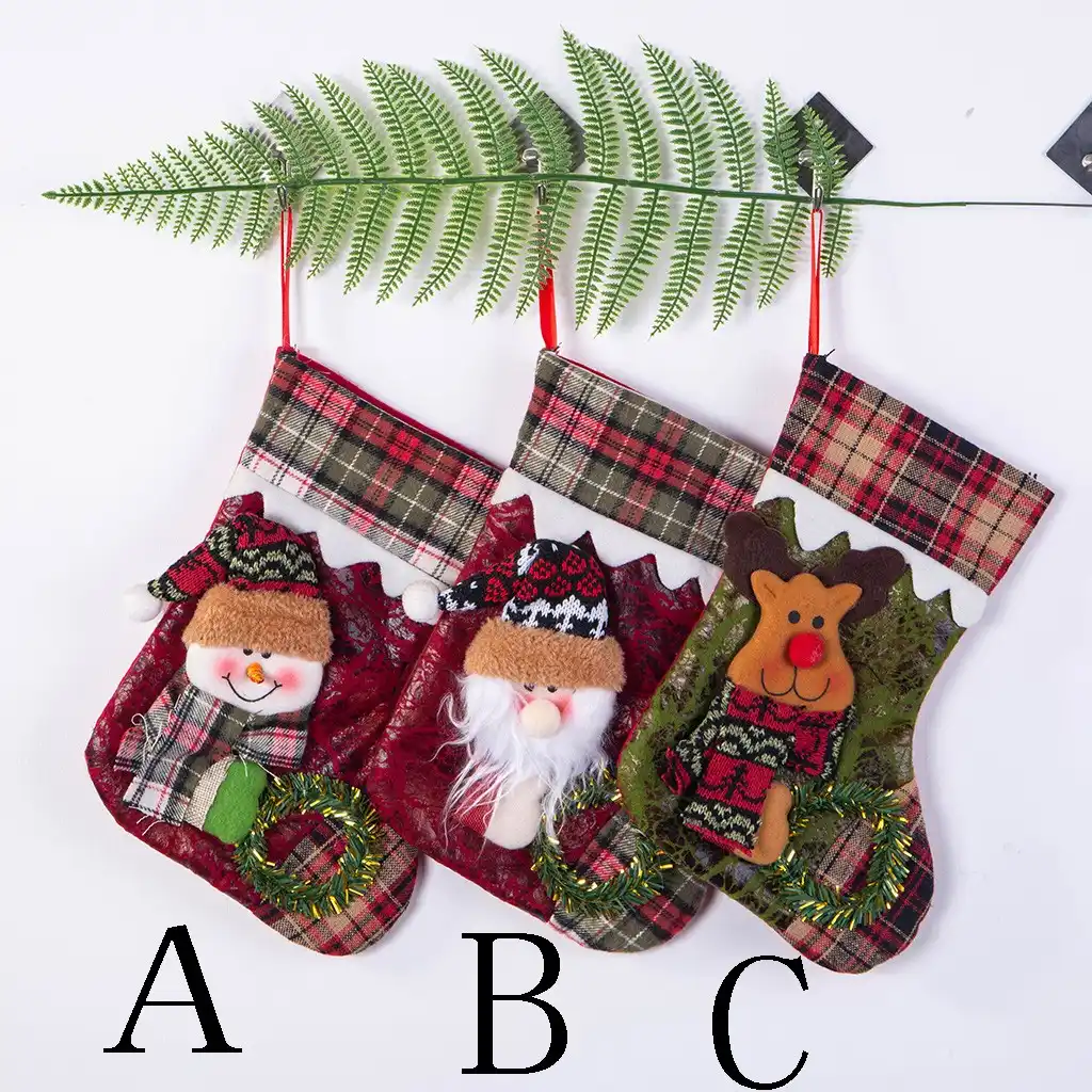 christmas stockings mini socks santa candy gift bag christmas