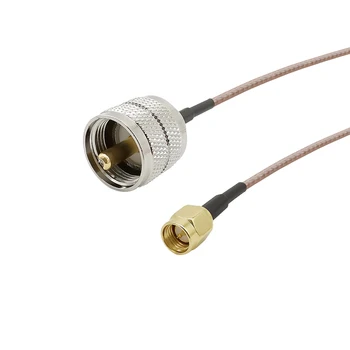 

SMA Male to UHF Male PL-259 PL259 Plug connector RF Coaxial Coax RG316 Cable Jumper Pigtail Crimp Adapter RG-316 Extension 1M