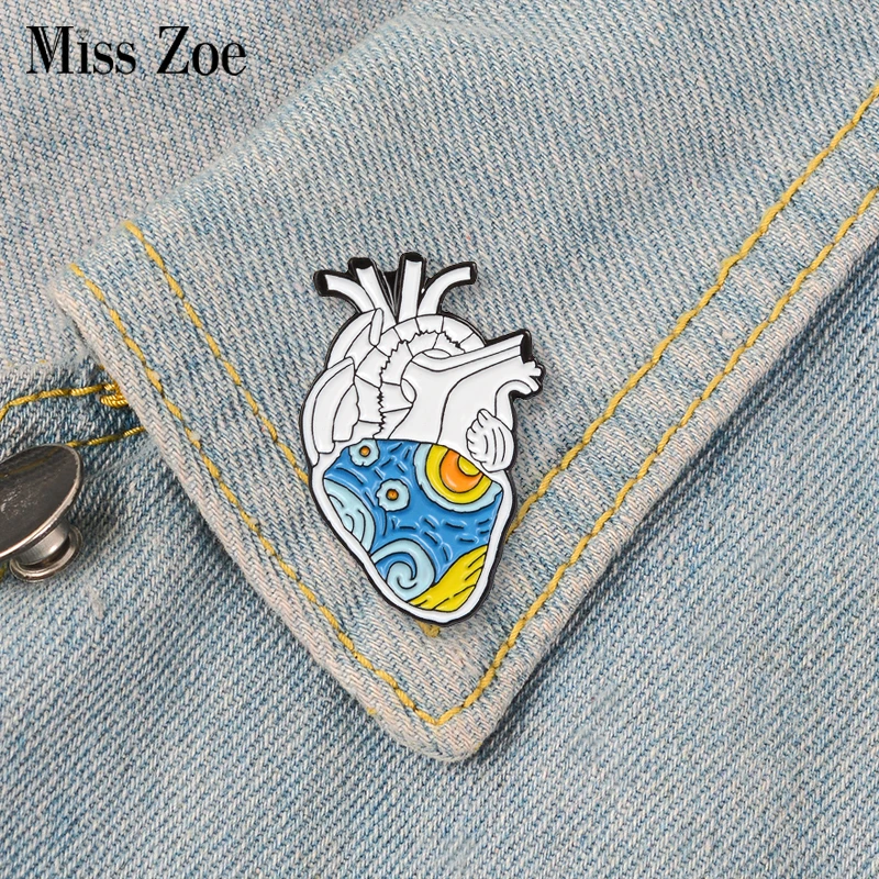 The Starry Night Heart Enamel Pin Van Gogh Organ Heart Brooches Bag Clothes Lapel Pin Endless Smash Badge Art Jewelry Gift
The Starry Night Heart Enamel Pin Van Gogh Organ Heart Brooches Bag Clothes Lapel Pin Endless Smash Badge Art Jewelry Gift
