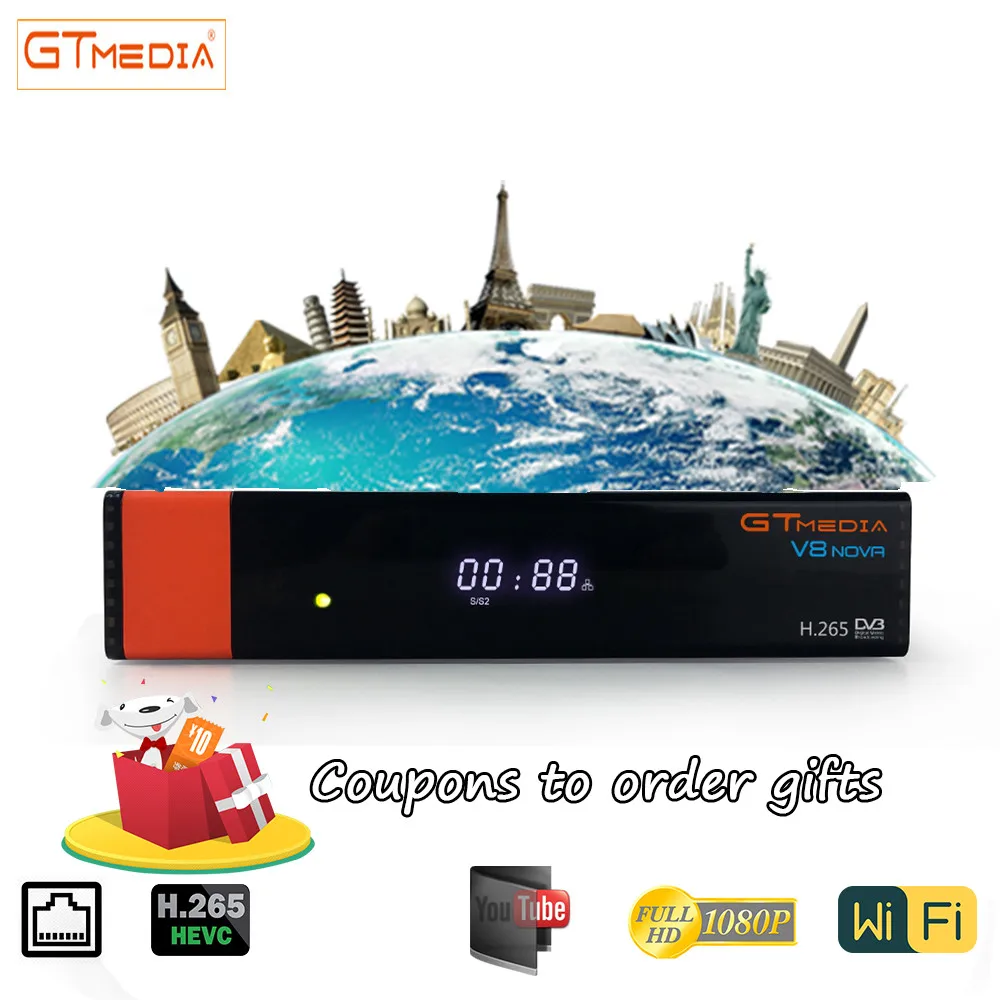 Gtmedia 2020 DVB S2 Europe satellite receiver HD 1080P H265 built in wifi dvb s2 satellite TV receiver support youtube with RJ45
Gtmedia 2020 DVB S2 Europe satellite receiver HD 1080P H265 built in wifi dvb s2 satellite TV receiver support youtube with RJ45