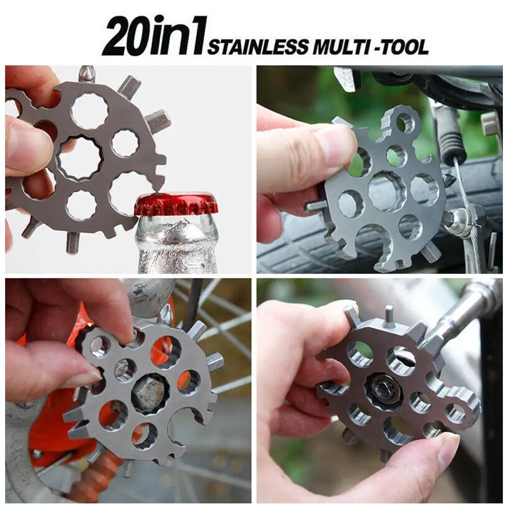 Portable 18 In 1 Multifunction Mini Tool Snowflake Pocket Tool Keyring Spanner Multi Outdoor Camp Wrench Survive Key Hex Ri G9L4
Portable 18 In 1 Multifunction Mini Tool Snowflake Pocket Tool Keyring Spanner Multi Outdoor Camp Wrench Survive Key Hex Ri G9L4