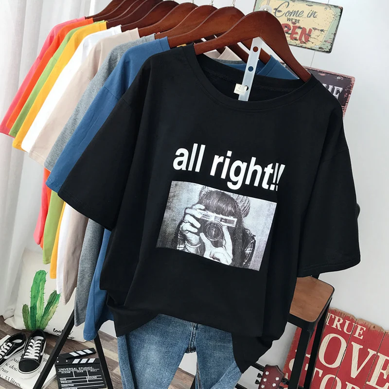 Летняя удобная и дышащая женская футболка 2021 года, новая мода, повседневные свободные пуловеры с короткими рукавами, топы из 100% хлопка с принтом
Летняя удобная и дышащая женская футболка 2021 года, новая мода, повседневные свободные пуловеры с короткими рукавами, топы из 100% хлопка с принтом