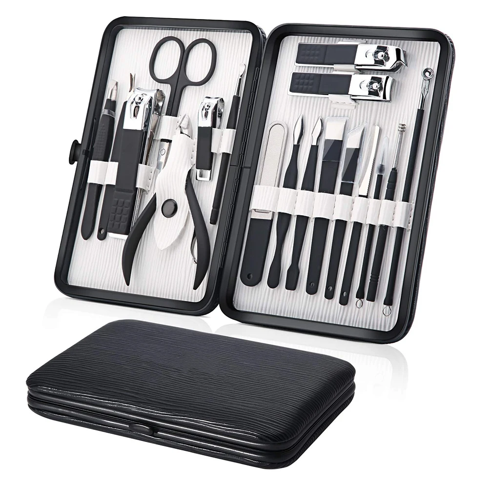 High Quality Stainless Steel Manicure Pedicure Kit Nail Clipper Set Foot Care Set Nail Cutter 18 In 1 Kit With Portable Case
High Quality Stainless Steel Manicure Pedicure Kit Nail Clipper Set Foot Care Set Nail Cutter 18 In 1 Kit With Portable Case