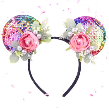 Shining Rainbow Mermaid Sequin Cat Ear Minnie Mouse Headband For Girls Rose Flower Crown Floral Crown Hair Band For Party
Shining Rainbow Mermaid Sequin Cat Ear Minnie Mouse Headband For Girls Rose Flower Crown Floral Crown Hair Band For Party