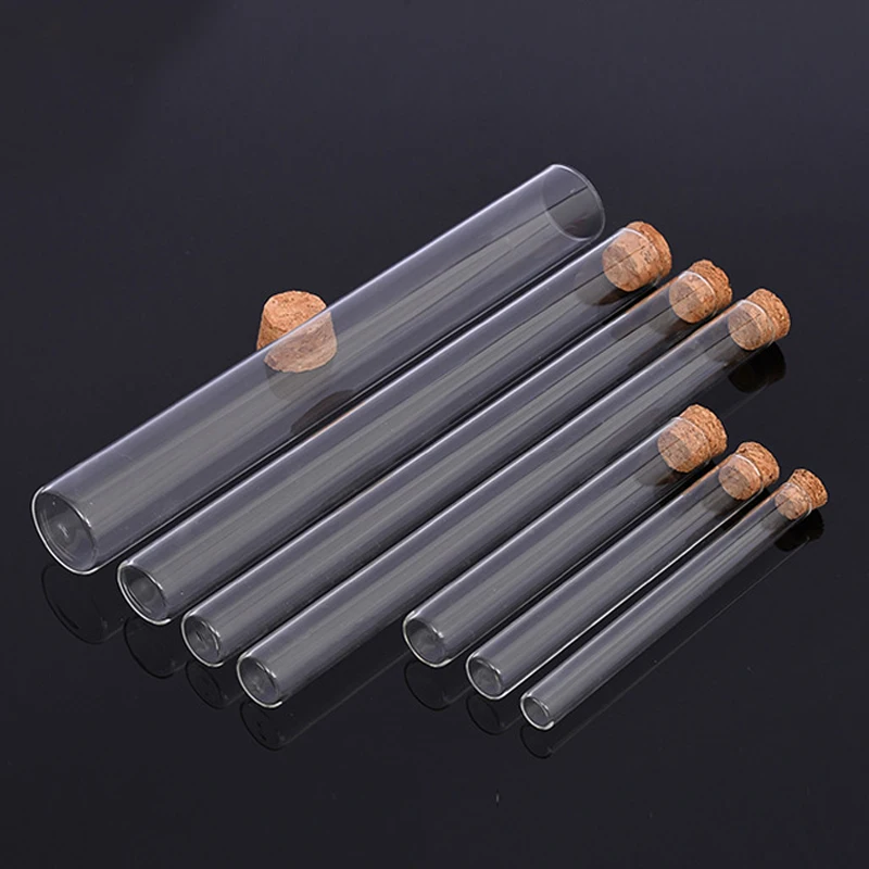 Lab Transparent Flat Bottom Glass Test Tube With Cork Stoppers Vial Container Laboratory
Lab Transparent Flat Bottom Glass Test Tube With Cork Stoppers Vial Container Laboratory