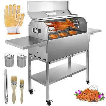 BBQ Charcoal Grill 25W Removable 4 RPM Equipped with Lid Temperature Gauge and Liftable Fire Plate Portable for Camping
BBQ Charcoal Grill 25W Removable 4 RPM Equipped with Lid Temperature Gauge and Liftable Fire Plate Portable for Camping