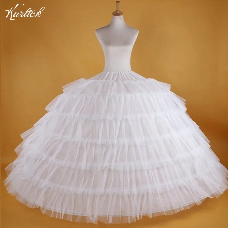 

Brand New Big Petticoats White Super Puffy Ball Gown Underskirt 6 Hoops Long Large Slip Crinoline For Adult Wedding/Formal Dress