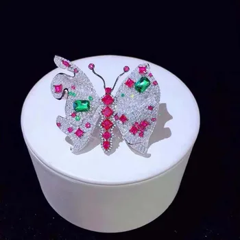 39x47mm Women's High Quality Color CZ butterfly brooch, fashion elegant simple temperament pin pendant dual purpose
39x47mm Women's High Quality Color CZ butterfly brooch, fashion elegant simple temperament pin pendant dual purpose