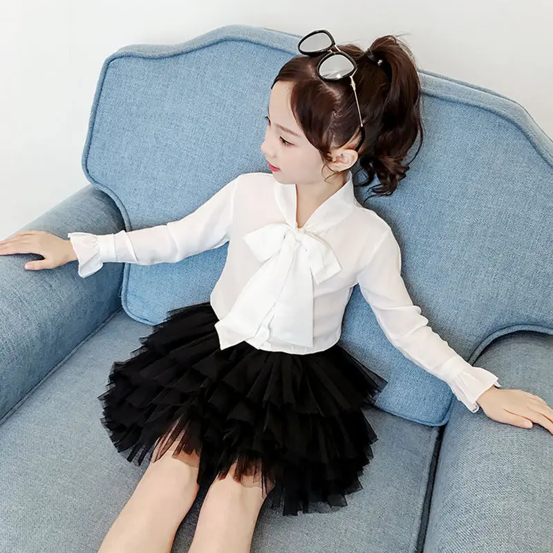 2020 Spring Autumn New Style Girls White shirt Fashion Tops Children Long-sleeved bow T-shirt
2020 Spring Autumn New Style Girls White shirt Fashion Tops Children Long-sleeved bow T-shirt