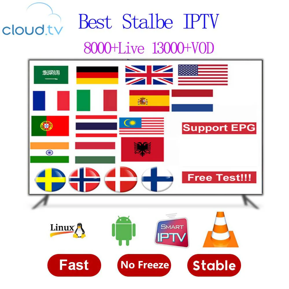 Netherlands Italy Spain Belgium Poland Sweden IPTV Subscription for android tv box phone pc m3u smart tv mag
Netherlands Italy Spain Belgium Poland Sweden IPTV Subscription for android tv box phone pc m3u smart tv mag