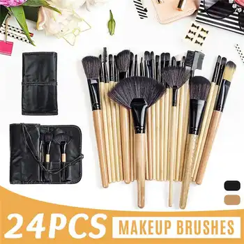 24pcs Professional Natural Makeup Brushes Set with PU Storage Bag Foundation Powder Eyes Blending Beauty Cosmetic Brushes
24pcs Professional Natural Makeup Brushes Set with PU Storage Bag Foundation Powder Eyes Blending Beauty Cosmetic Brushes