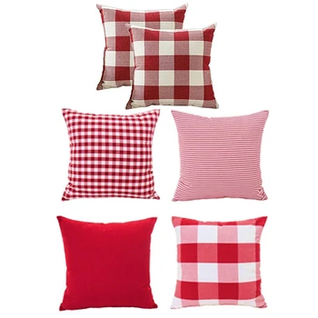4x Christmas Red White Throw Pillow Case Cushion Cover Holiday Decor for Sofa (Checkered Plaid, Stripe, Lattice) & 2x Buffalo Ch
4x Christmas Red White Throw Pillow Case Cushion Cover Holiday Decor for Sofa (Checkered Plaid, Stripe, Lattice) & 2x Buffalo Ch