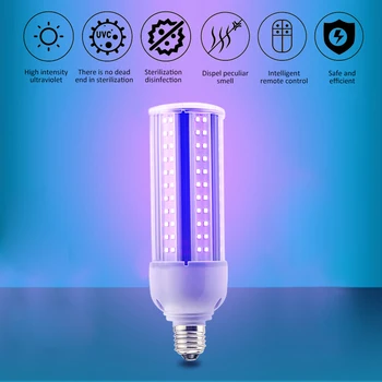 60W LED UV Light Disinfection Lamp UVC Sterilizer Light Sterilization Mite Removal Disinfection Corn Light Bactericidal Lamp
60W LED UV Light Disinfection Lamp UVC Sterilizer Light Sterilization Mite Removal Disinfection Corn Light Bactericidal Lamp