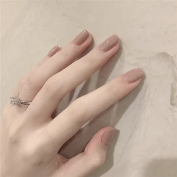 Beautiful light Khaki pure color false nails 24pcs short size cute fake nails Japanese Bride lady full nail tips 
Beautiful light Khaki pure color false nails 24pcs short size cute fake nails Japanese Bride lady full nail tips