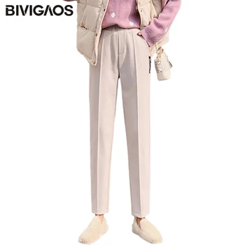 BIVIGAOS Autumn Winter 2019 New High Waist Solid Mid-line Woolen Harem Pants Loose Straight Casual Pants Women Black Pants
BIVIGAOS Autumn Winter 2019 New High Waist Solid Mid-line Woolen Harem Pants Loose Straight Casual Pants Women Black Pants
