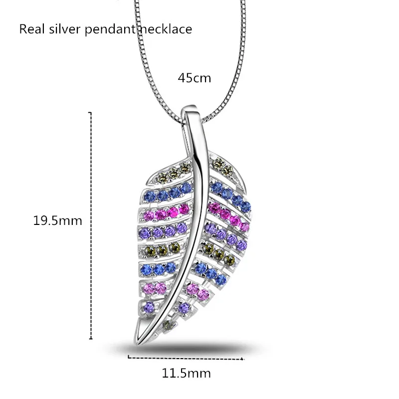 100% 925 Sterling Silver Fashion Necklace Chain Women Colorful Leaf Necklace Pendants for Woman Fashion Party Jewelry Necklaces 
100% 925 Sterling Silver Fashion Necklace Chain Women Colorful Leaf Necklace Pendants for Woman Fashion Party Jewelry Necklaces