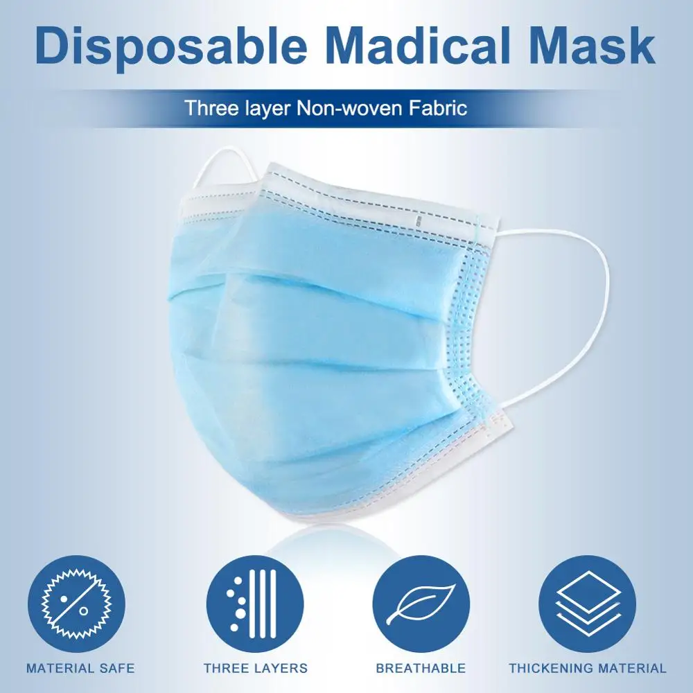 30pcs/pack Non Woven Disposable Face Respirator Mask 3 Layer Earloop Activated Carbon Anti-Dust proof Mouth Mask
30pcs/pack Non Woven Disposable Face Respirator Mask 3 Layer Earloop Activated Carbon Anti-Dust proof Mouth Mask