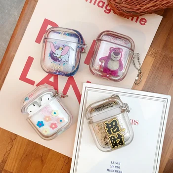 Cartoon Glitter Dynamic Liquid Headphone Case for Airpods 1/2 Transparent Crystal Clear Protection Earphone Cover with Chain
Cartoon Glitter Dynamic Liquid Headphone Case for Airpods 1/2 Transparent Crystal Clear Protection Earphone Cover with Chain