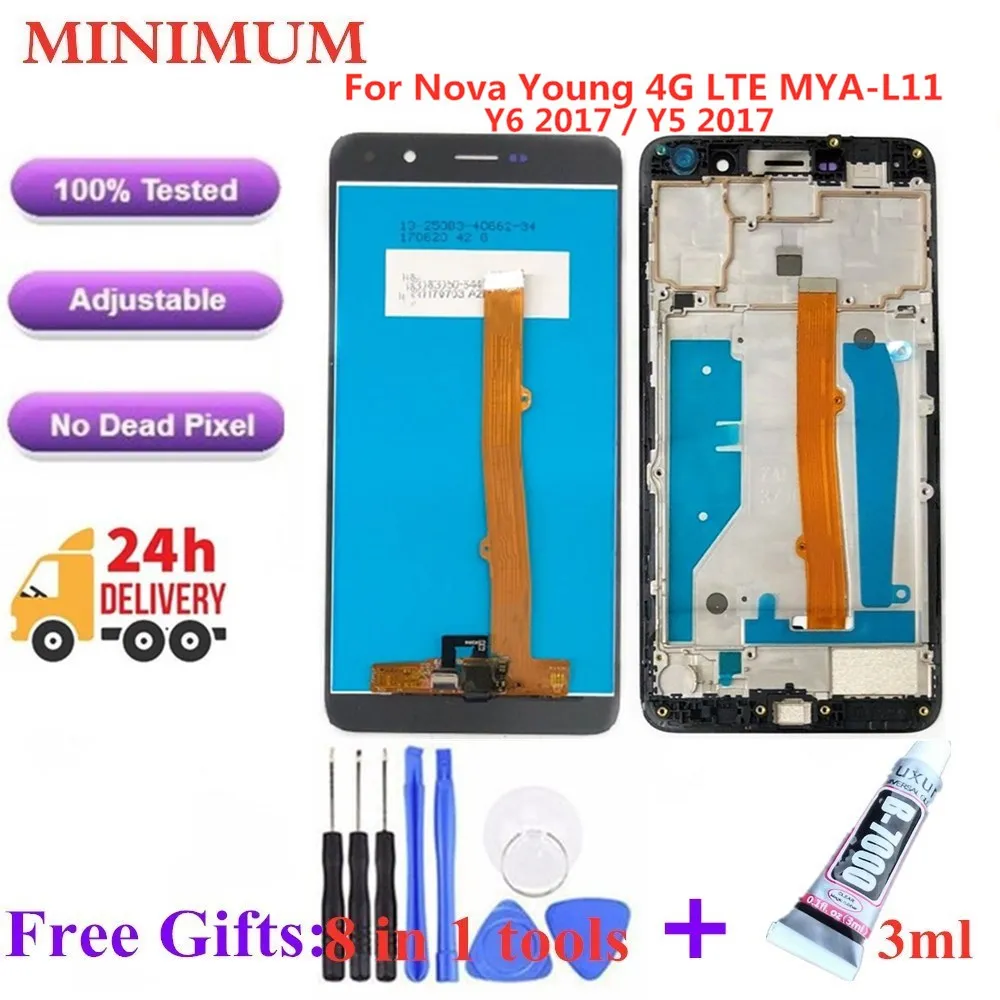 For Huawei Nova Young 4G LTE 5.0" LCD Display Touch Screen Digitizer With Frame For Huawei Y6 2017 / Y5 2017 MYA-L11 MYA-L41 LCD
For Huawei Nova Young 4G LTE 5.0" LCD Display Touch Screen Digitizer With Frame For Huawei Y6 2017 / Y5 2017 MYA-L11 MYA-L41 LCD