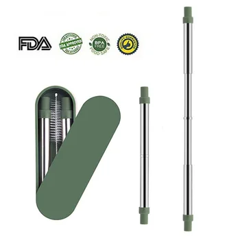 Portable Stainless Steel Drinking Straw Reusable Metal Straw with Case Cleaning Brush Eco-friendly Outdoor Foldable Straws
Portable Stainless Steel Drinking Straw Reusable Metal Straw with Case Cleaning Brush Eco-friendly Outdoor Foldable Straws