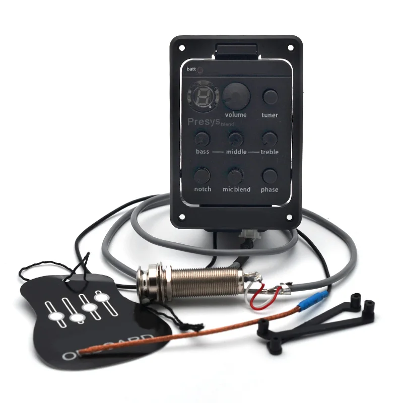 4 Band Acoustic Guitar Pickup Guitar Preamp Equalizer with Tuner Microphone Piezo Endpin Jack Connect Guitar Amplifier Pickup
4 Band Acoustic Guitar Pickup Guitar Preamp Equalizer with Tuner Microphone Piezo Endpin Jack Connect Guitar Amplifier Pickup