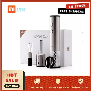XIAOMI MIJIA Circle Joy Automatic Red Wine Bottle Opener Round Wine Stopper Decanter Stainless Steel Electric Corkscrew Gift
XIAOMI MIJIA Circle Joy Automatic Red Wine Bottle Opener Round Wine Stopper Decanter Stainless Steel Electric Corkscrew Gift