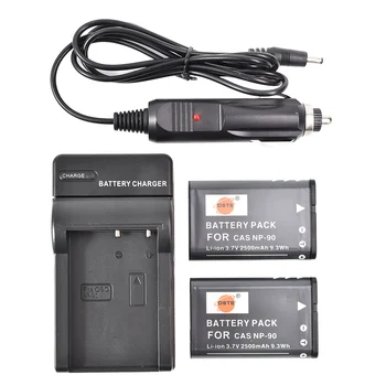 

DSTE 2PCS NP-90 Camera Battery with US Plug Charger Kit for Casio Exilim EX-H10 H15 H20G FH100 FH100BK Digital Camera