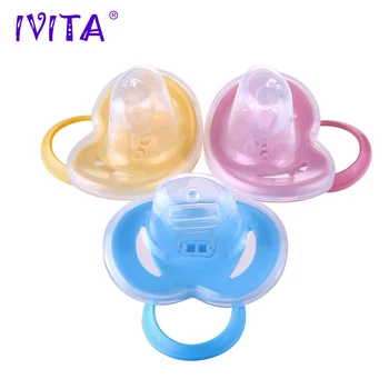 IVITA 전신 아기 젖먹이 장난감 젖꼭지, 실리콘 인형, 다시 태어난 액세서리