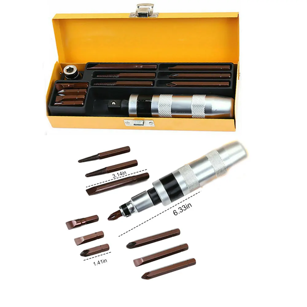 12 PCS Impact Screwdriver Set Steel Industrial Grade Multifunctional Extractor for Repairing Driver Set Durable High Hardness
12 PCS Impact Screwdriver Set Steel Industrial Grade Multifunctional Extractor for Repairing Driver Set Durable High Hardness