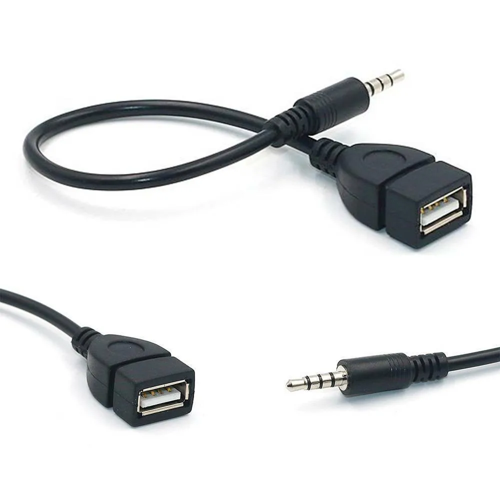 3.5mm Male Jack To USB 2.0 Female Type AUX Audio Plug Adapters Cable Extension Read USB Flash Drive Or Card Reader
3.5mm Male Jack To USB 2.0 Female Type AUX Audio Plug Adapters Cable Extension Read USB Flash Drive Or Card Reader