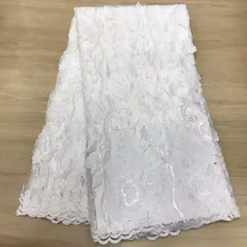 New White Nigerian Tulle Lace Fabric With Sequins Embroidered Design African French Net Lace Fabric For Wedding Dress 5 Yards
New White Nigerian Tulle Lace Fabric With Sequins Embroidered Design African French Net Lace Fabric For Wedding Dress 5 Yards