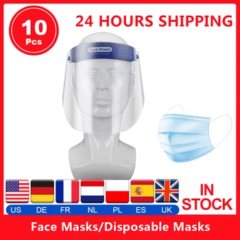 10PCS Full Face Masks Anti-droplets Anti-fog Dust-proof Face Shield Protective Cover Transparent Face Eyes Protector Safety Mask
10PCS Full Face Masks Anti-droplets Anti-fog Dust-proof Face Shield Protective Cover Transparent Face Eyes Protector Safety Mask