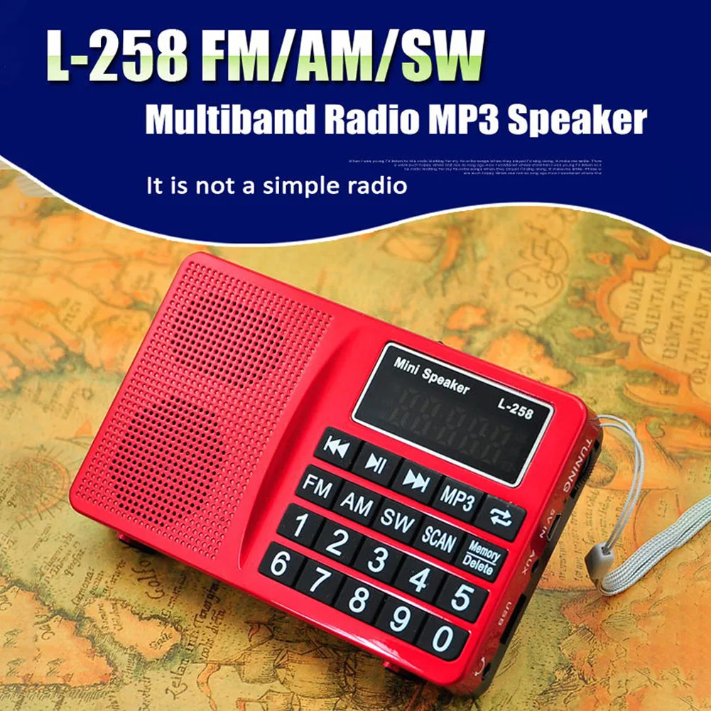 MP3 Insert Card Large Button Mini Speaker Multiband Bass SW FM AM Digital Display Radio Portable Gift Easy Operate USB Charging
MP3 Insert Card Large Button Mini Speaker Multiband Bass SW FM AM Digital Display Radio Portable Gift Easy Operate USB Charging