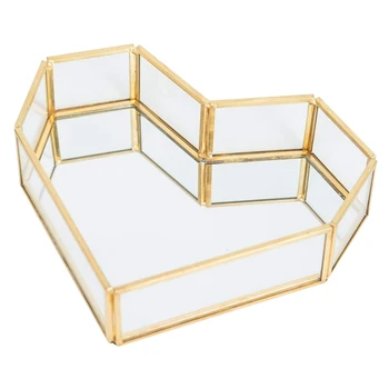 Heart-Shaped Gold Rim Glass Jewelry Tray, Transparent Jewelry Display Box, Dressing Table, Bathroom and Home Decoration
Heart-Shaped Gold Rim Glass Jewelry Tray, Transparent Jewelry Display Box, Dressing Table, Bathroom and Home Decoration