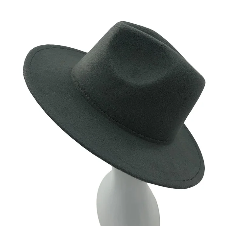 Winter Autumn Imitation Woolen Women Men Ladies Fedoras Top Hat Jazz Caps European American Round Caps Bowler Hats Winter Autumn Imitation Woolen Women Men Ladies Fedoras Top Hat Jazz Caps European American Round Caps Bowler Hats