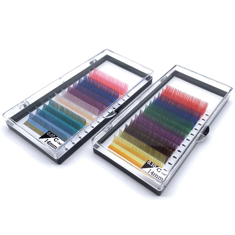 6 Colors Mix Wholesale Colorfull Rainbow Eyelash Extension Colored Lash Extensions Private Label Color Eyelashes Cilia
6 Colors Mix Wholesale Colorfull Rainbow Eyelash Extension Colored Lash Extensions Private Label Color Eyelashes Cilia
