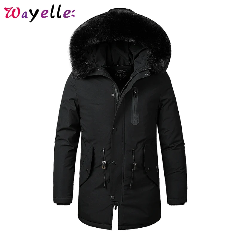 Men Winter New Warm Fur Collar Long Thick Cotton Casual Parkas Jacket Coat Men Brand Pockets Outwear Waterproof Jacket Parka Men
Men Winter New Warm Fur Collar Long Thick Cotton Casual Parkas Jacket Coat Men Brand Pockets Outwear Waterproof Jacket Parka Men