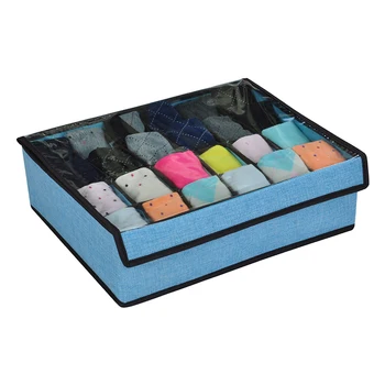 24 Grid Underwear Storage Box Cotton Linen Cloth Transparent Cover Storage Container Drawer Lattice Storage Box Organizer
24 Grid Underwear Storage Box Cotton Linen Cloth Transparent Cover Storage Container Drawer Lattice Storage Box Organizer