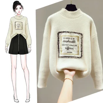 loose web celebrity turtleneck sweater dress outside in autumn/winter 2020 new thickening render unlined upper garment
loose web celebrity turtleneck sweater dress outside in autumn/winter 2020 new thickening render unlined upper garment