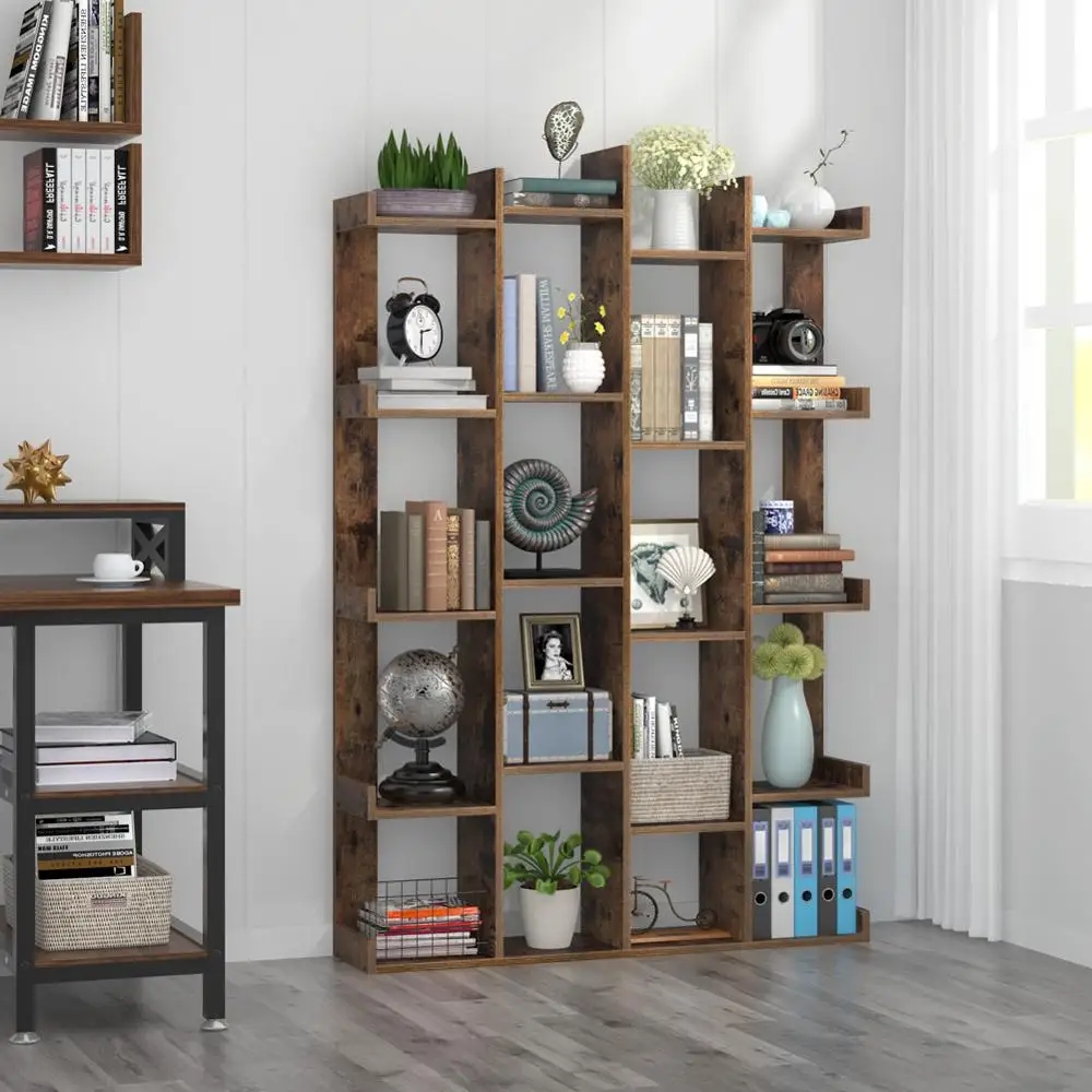 Tribesigns 18-Shelf Bookcase, Vintage Tree Bookshelf Book Rack Display Shelf Storage Organizer for CDs
Tribesigns 18-Shelf Bookcase, Vintage Tree Bookshelf Book Rack Display Shelf Storage Organizer for CDs