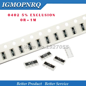 100pcs 0402*4 8P4R 2*4P SMD Network Resistor array 0 ohm ~ 910 ohm 1K ~ 910K 1K 10K 100K 1M 220 330 470 47K ohms
100pcs 0402*4 8P4R 2*4P SMD Network Resistor array 0 ohm ~ 910 ohm 1K ~ 910K 1K 10K 100K 1M 220 330 470 47K ohms