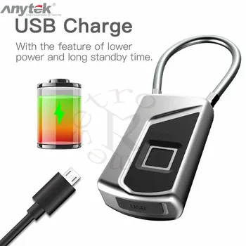 20pcs Anytek L1+ Waterproof Keyless Portable Bluetooth Smart Fingerprint Lock Padlock Anti-Theft Ios Android APP Control Door
20pcs Anytek L1+ Waterproof Keyless Portable Bluetooth Smart Fingerprint Lock Padlock Anti-Theft Ios Android APP Control Door